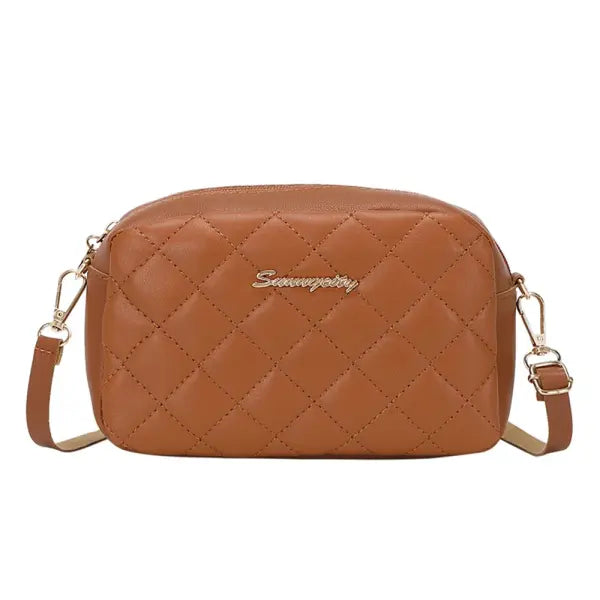 Tassel Small Messenger Bag Lingge Embroidery PU Leather Fashion Crossbody