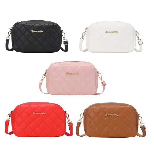 Tassel Small Messenger Bag Lingge Embroidery PU Leather Fashion Crossbody