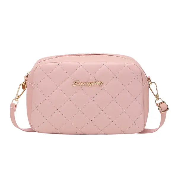Tassel Small Messenger Bag Lingge Embroidery PU Leather Fashion Crossbody