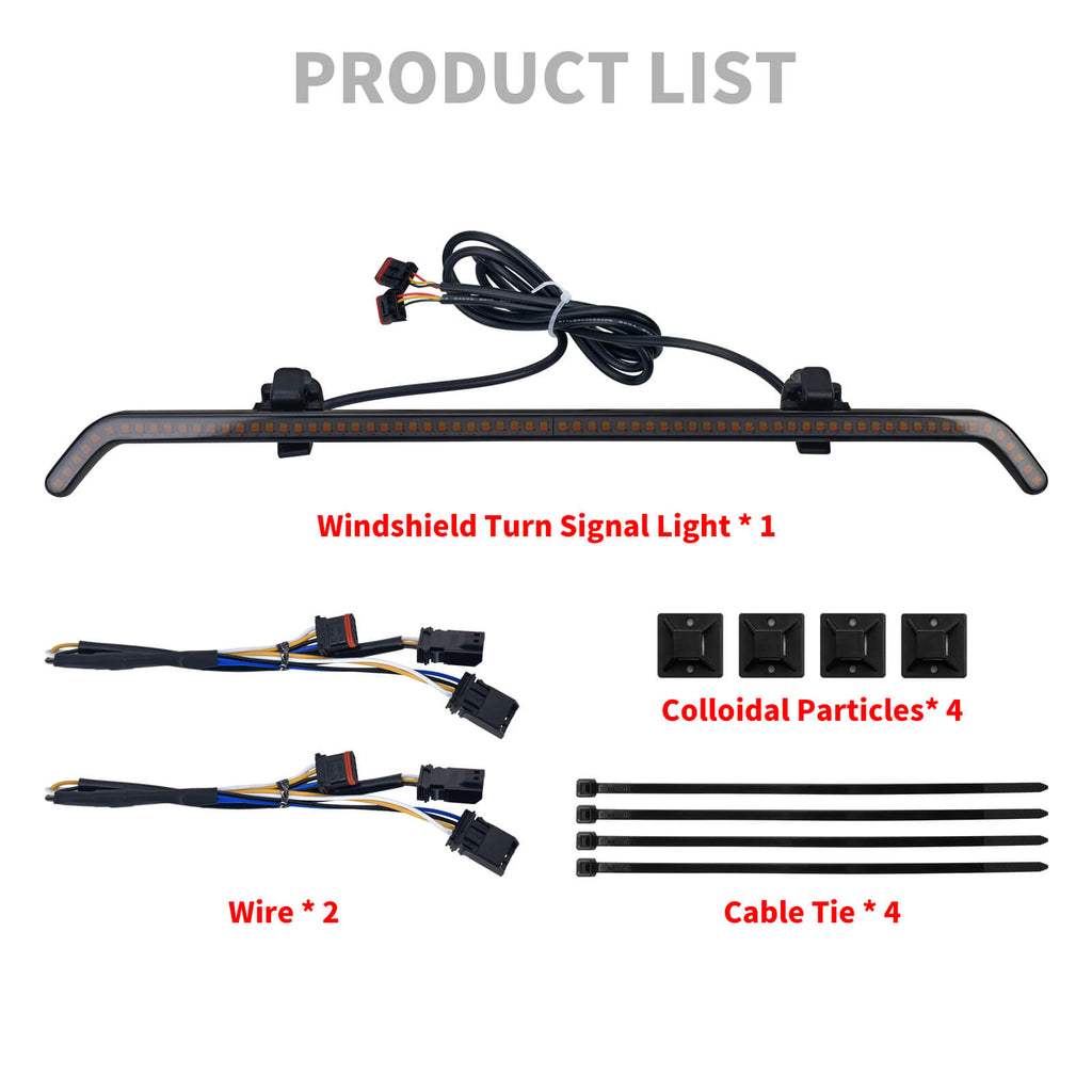 Front Windshield Trim LED Light Assembly for Harley Road Glide FLTRX '24-'25丨HCmotorku