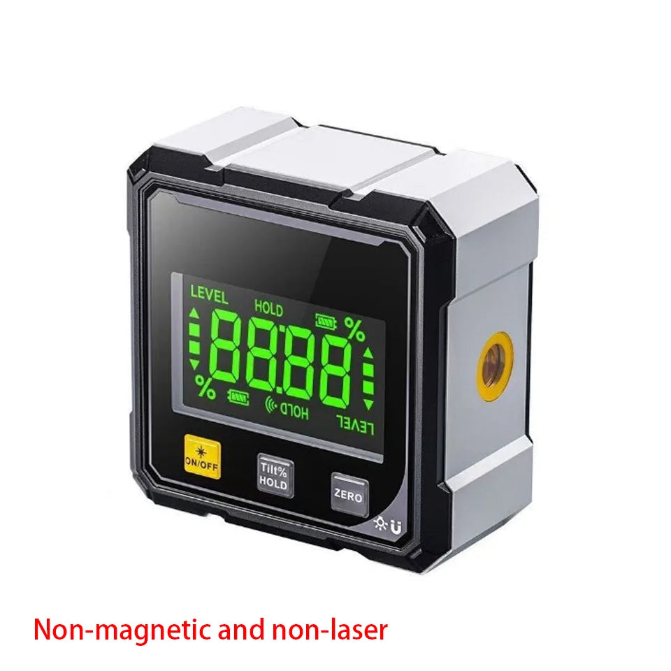 4-Side Magnetic Digital Angle Gauge with Laser