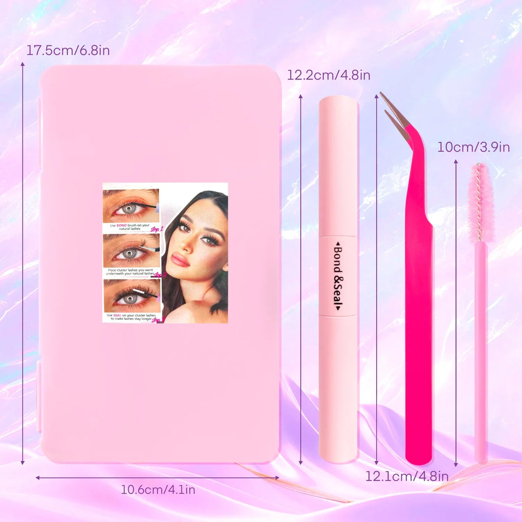 DIY Eyelash Extension Kit – 720pc Mixed Cluster Set | Tidesmit Professional