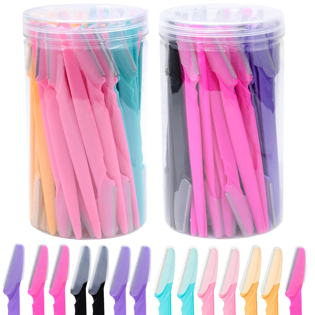 10/30/40 Pcs Eyebrow Razor & Dermaplaning Tool Set for Women – Facial Hair Removal & Exfoliating Beauty Tool