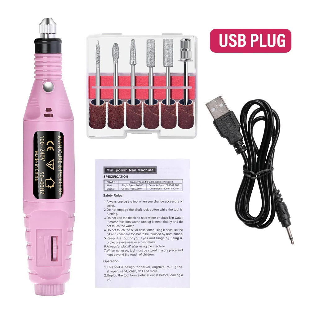 Electric Nail Sander Set Nail Drill Machine