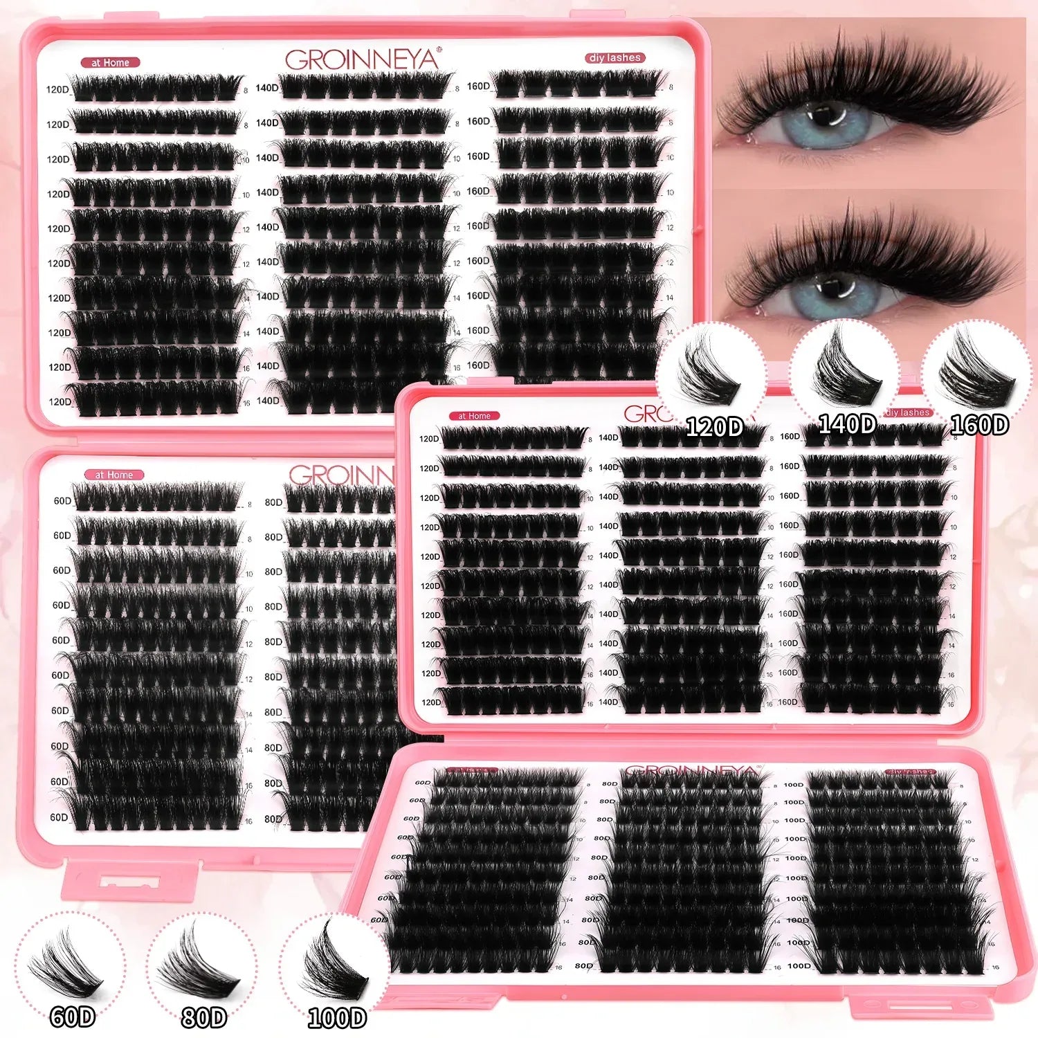DIY Lash Cluster Extensions Fluffy Cat Eye Set