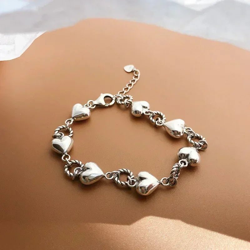 4pcs Bracelet Suit Fashion Green Grandmother Diamond Stretch Bracelet Women's Set