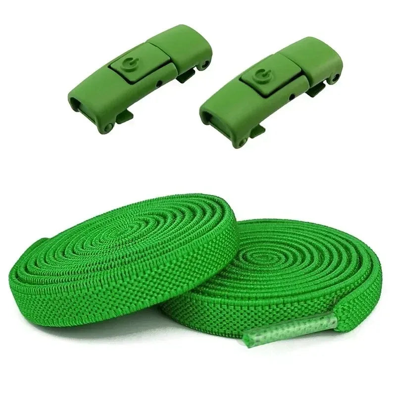 8MM No-Tie Elastic Shoe Laces with Press Lock – Widened Flat Design for Kids & Adults