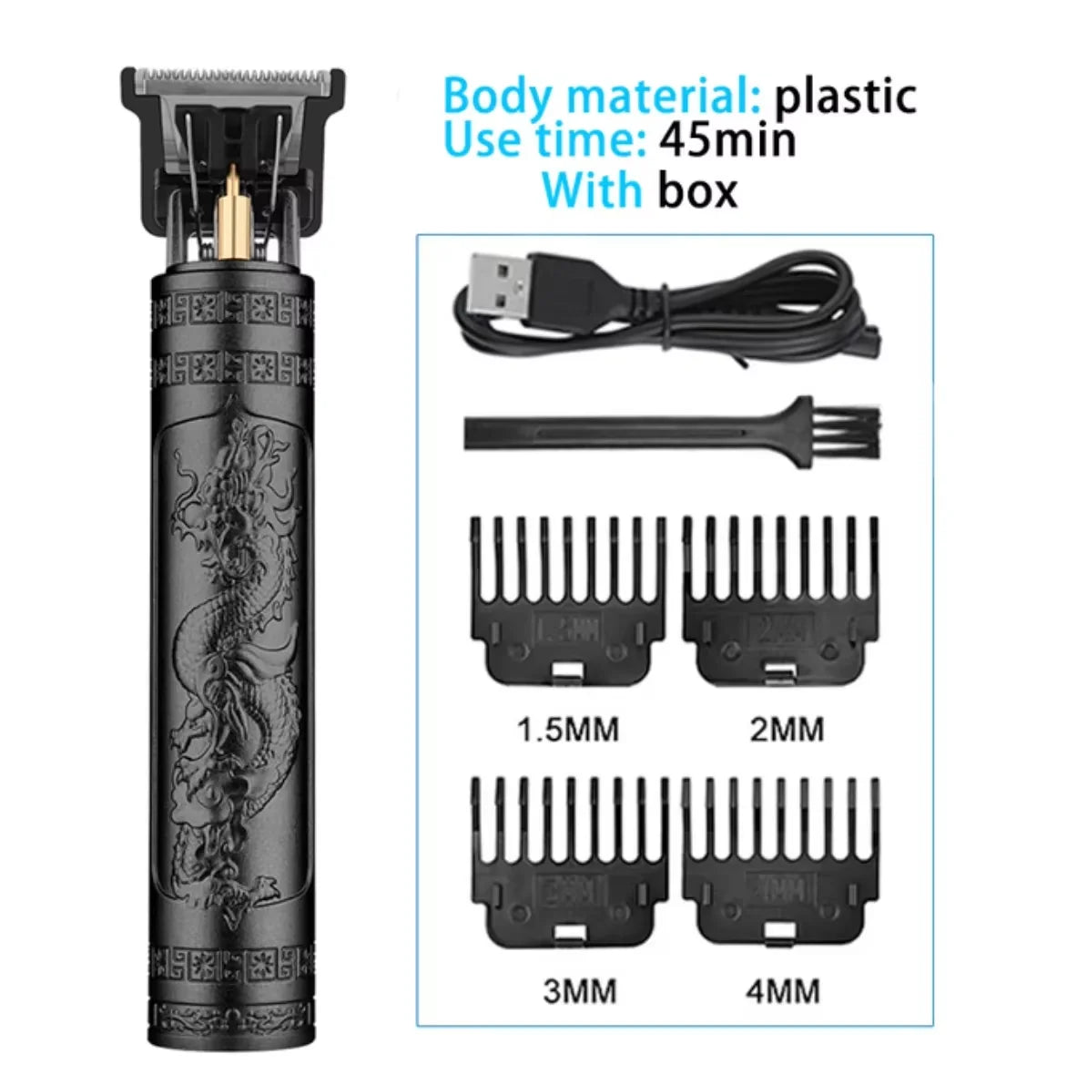 Professional Hair Clipper Cordless Electric Hair Trimmer For Men USB Rechargeable