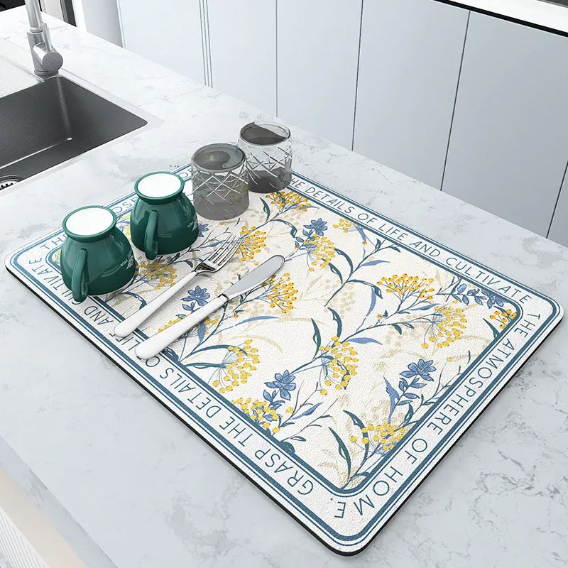 Super Absorbent Kitchen & Dish Drying Mat