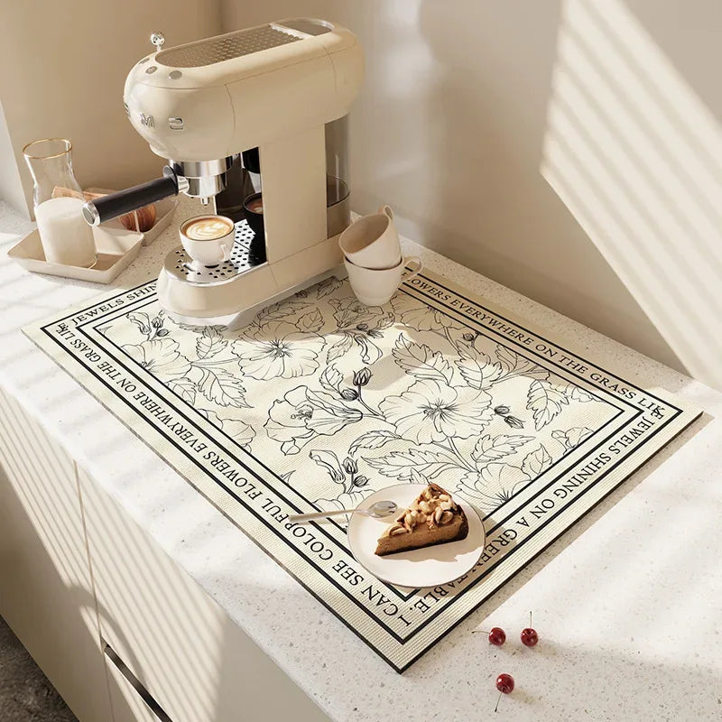 Super Absorbent Kitchen & Dish Drying Mat