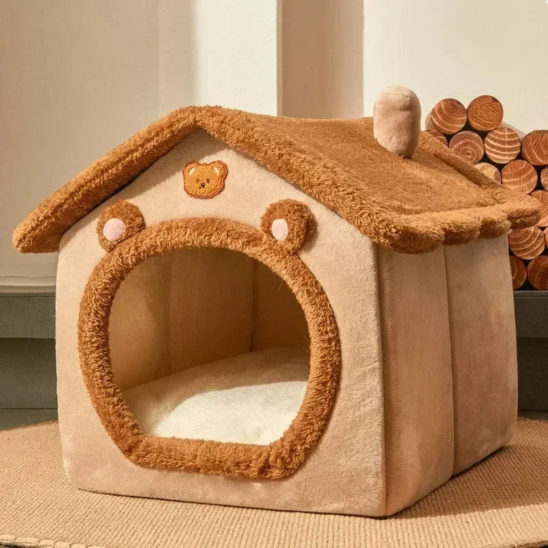 House Type Universal Removable and Washable Pet Dog Cat Bed Pet Supplies, S