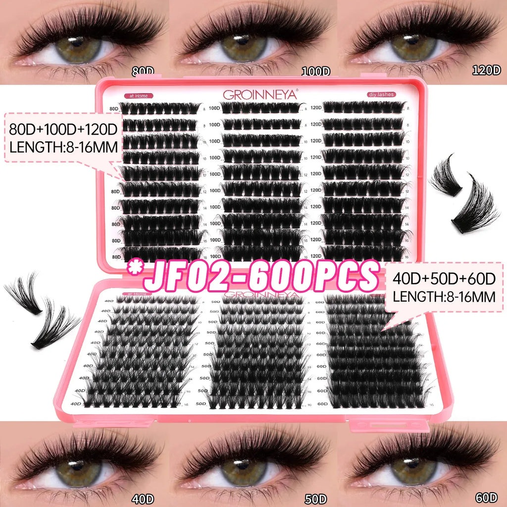 DIY Lash Cluster Extensions Fluffy Cat Eye Set