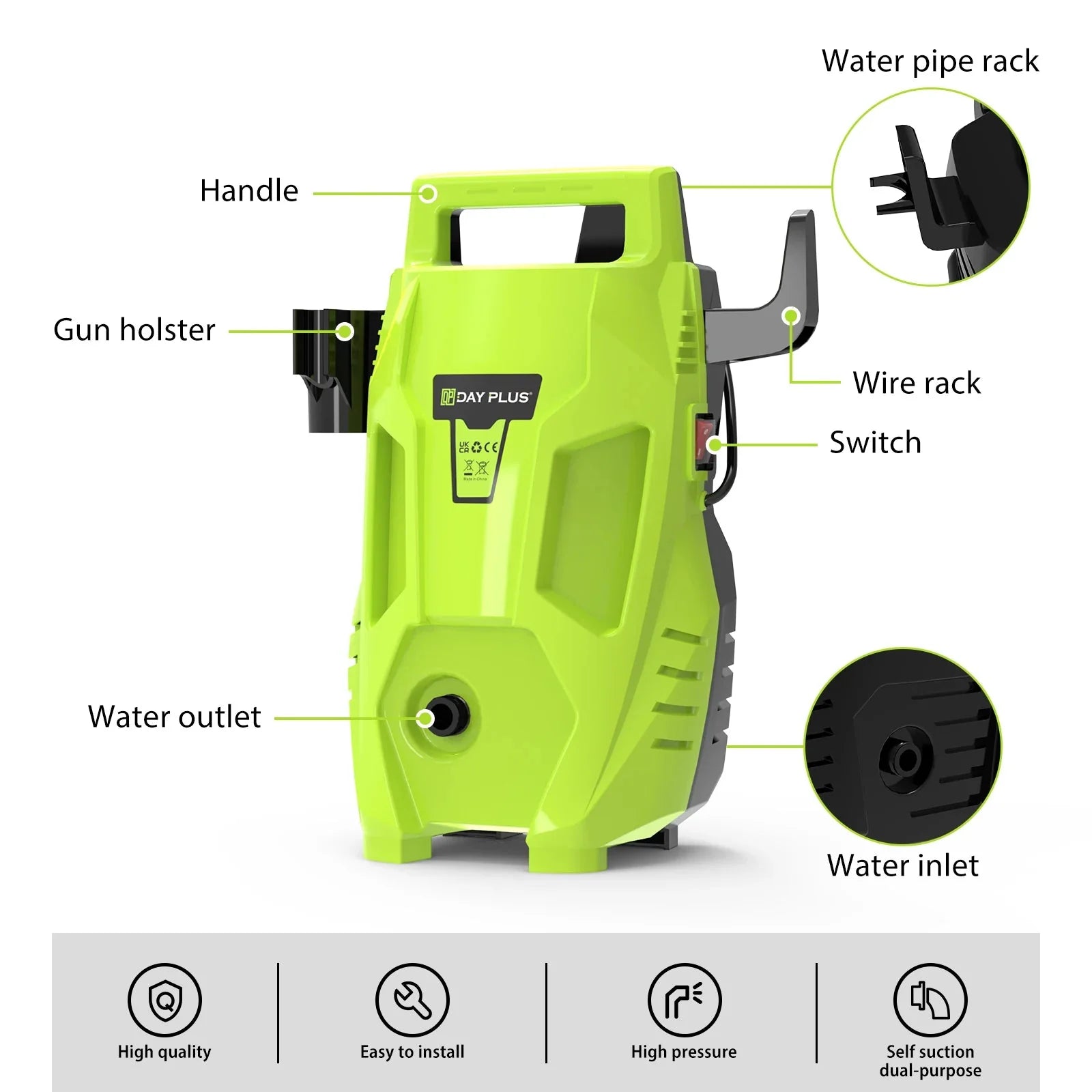 Pressure Washer – 3000W Electric Power Washer with 200 Bar & 7M Hose