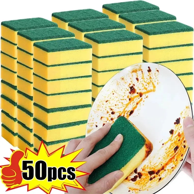 Magic Cleaning Sponge Double Sided Kitchen Scrubber Pads