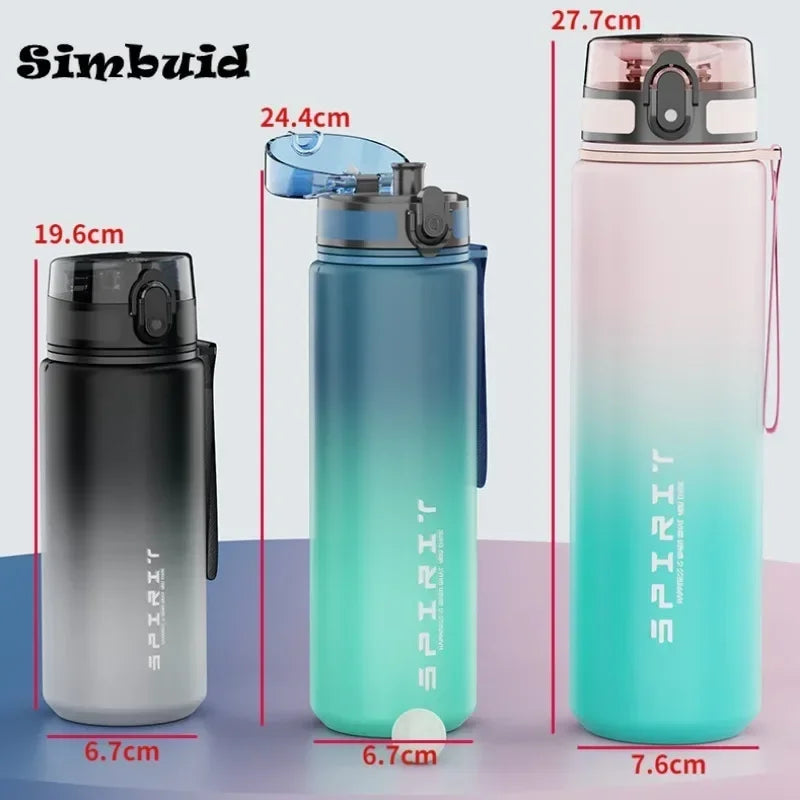 HydraFlow 1L Sports Water Bottle Leakproof Portable Gym Travel Drinking Jug