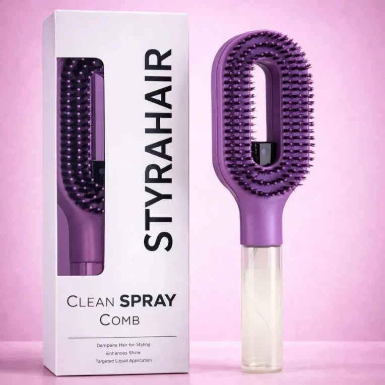 One-Click Spray Anti-Frizz Hair Brush