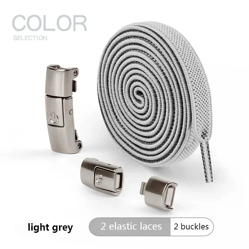 8MM No-Tie Elastic Shoe Laces with Press Lock – Widened Flat Design for Kids & Adults