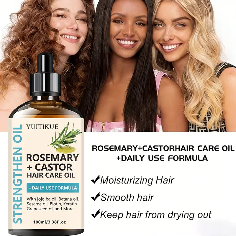 Rosemary + Castor Hair Care Oil | Strengthening Daily Formula