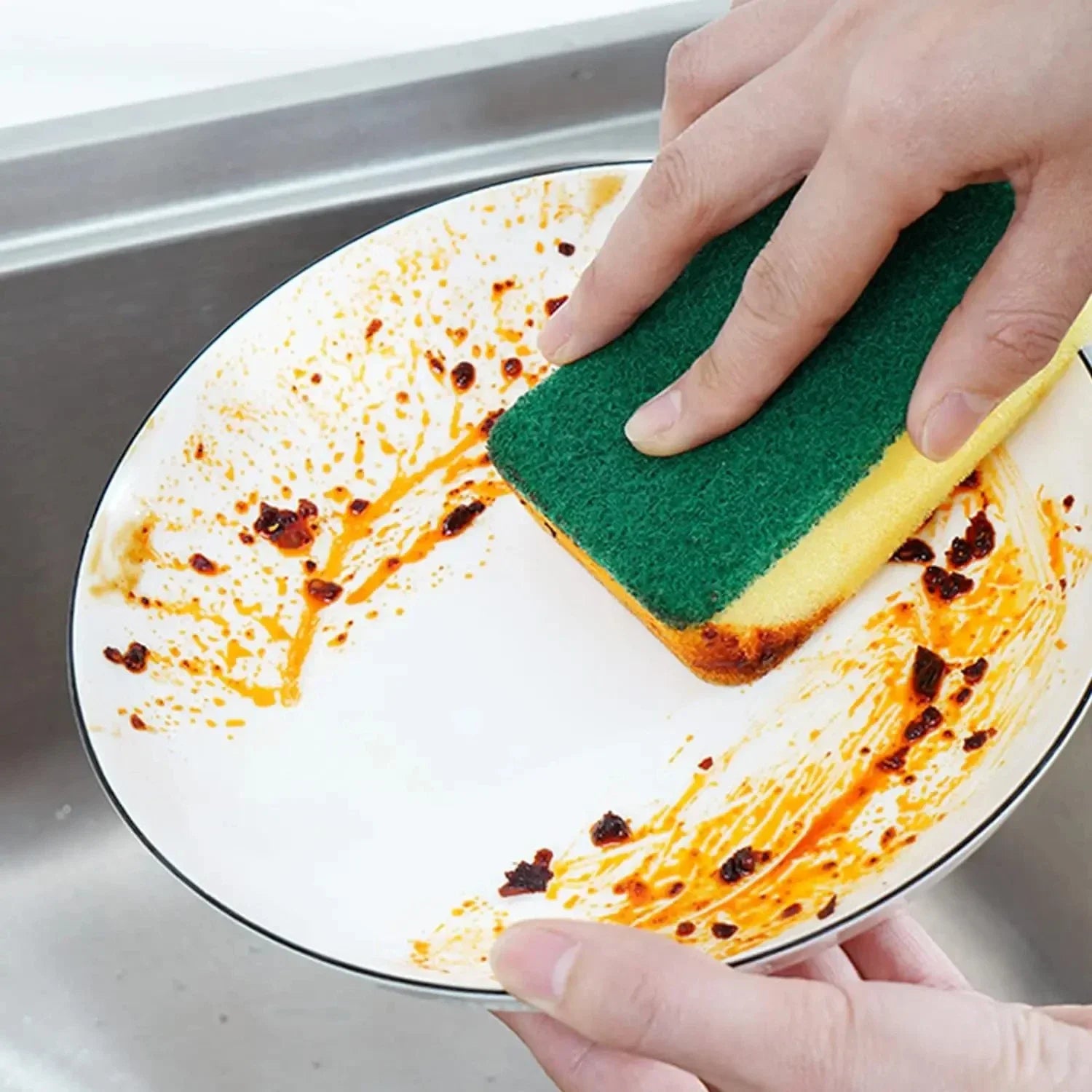 Magic Cleaning Sponge Double Sided Kitchen Scrubber Pads