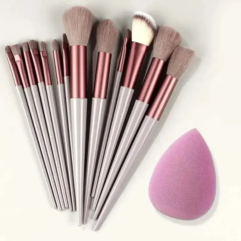 Professional 13–16Pcs Makeup Brush Set with Bag