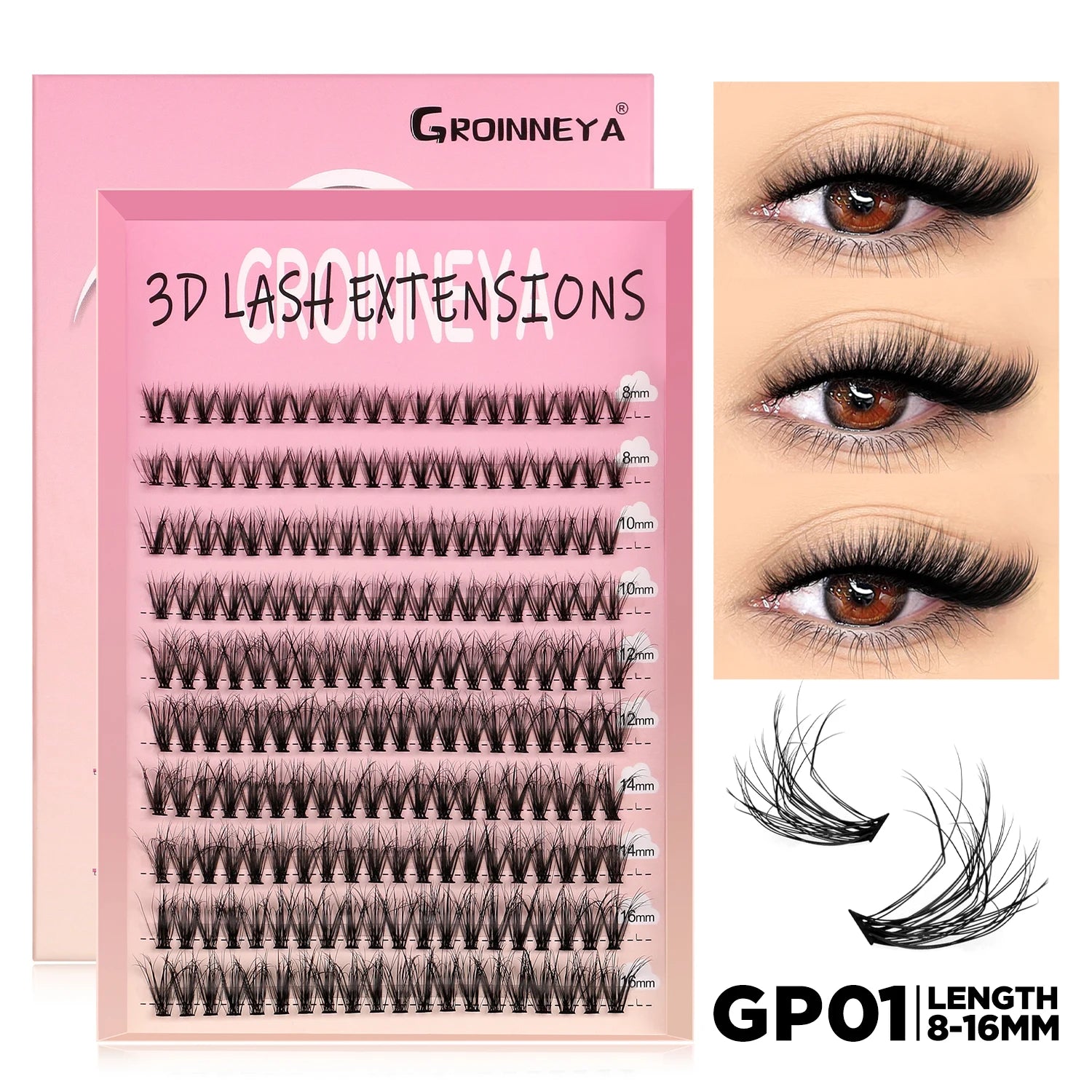 DIY Lash Cluster Extensions Fluffy Cat Eye Set