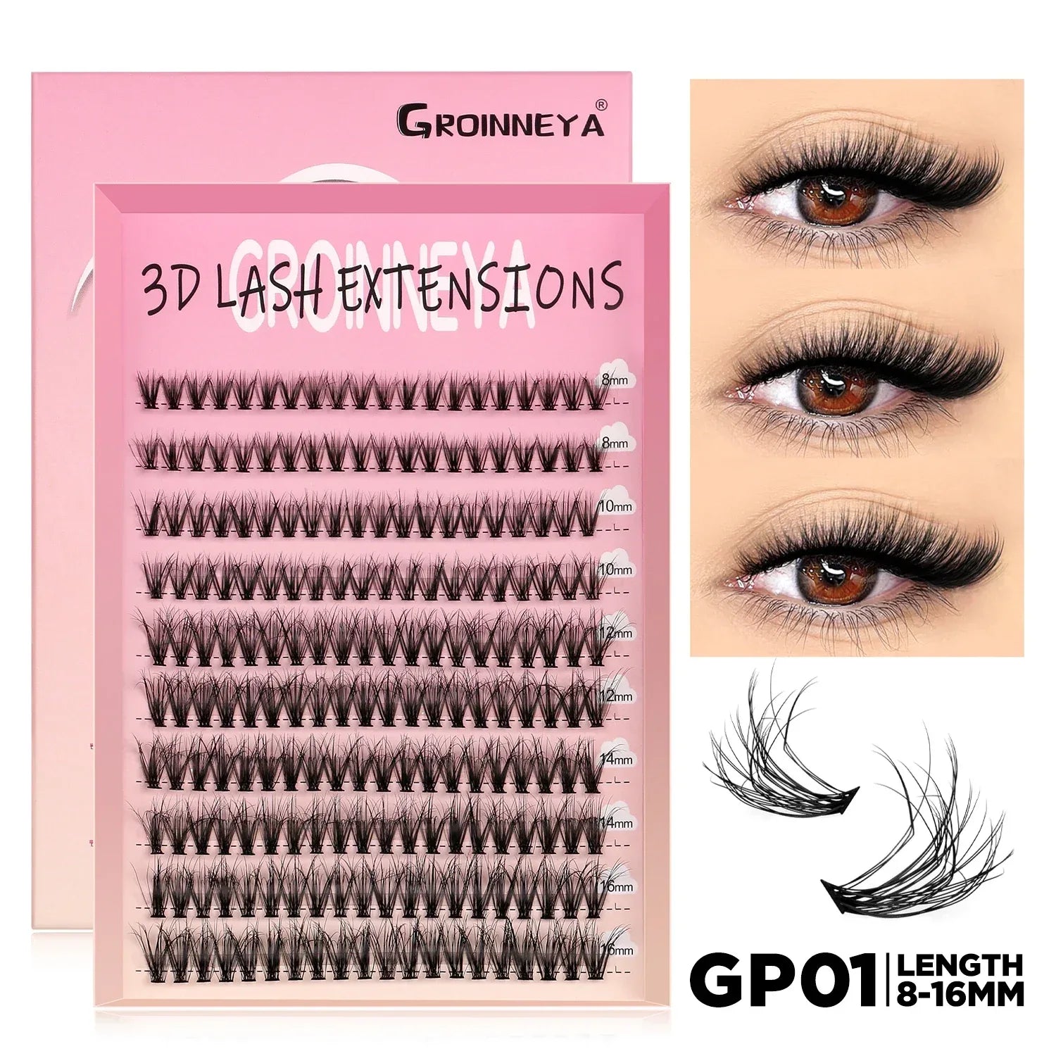 DIY Lash Cluster Extensions Fluffy Cat Eye Set