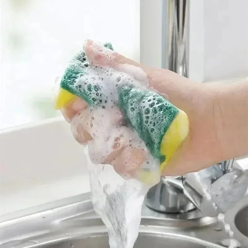 Magic Cleaning Sponge Double Sided Kitchen Scrubber Pads