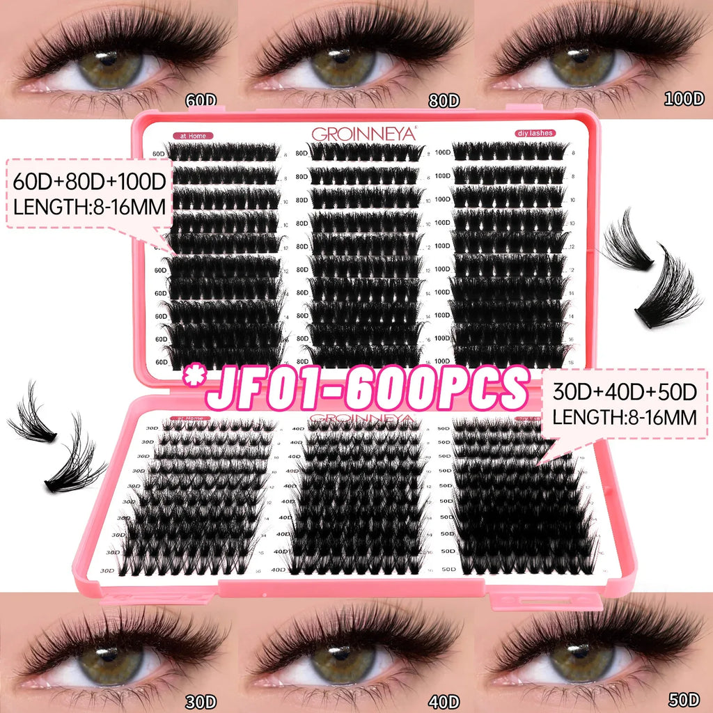 DIY Lash Cluster Extensions Fluffy Cat Eye Set