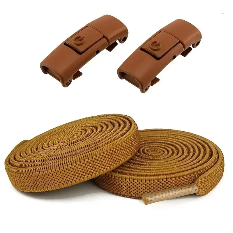 8MM No-Tie Elastic Shoe Laces with Press Lock – Widened Flat Design for Kids & Adults