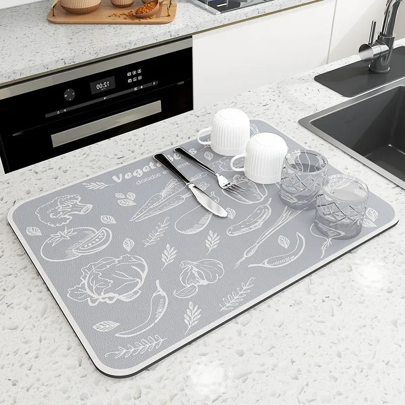 Super Absorbent Kitchen & Dish Drying Mat