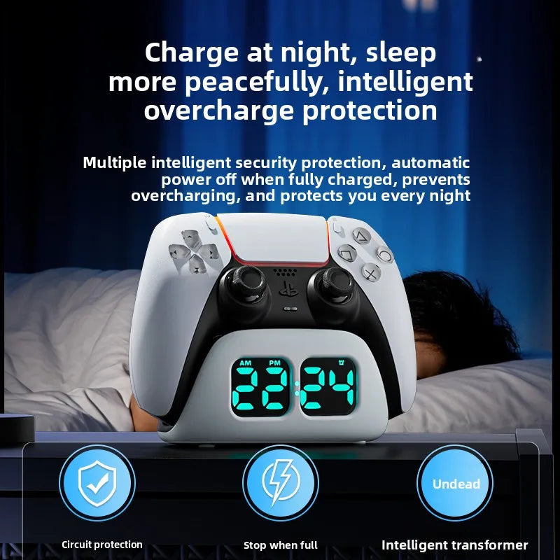 Aolion For PS5 Controller Base Charging Clock Wireless Fast Charging Desktop Storage For PlayStation Edge Elite Game Accessories