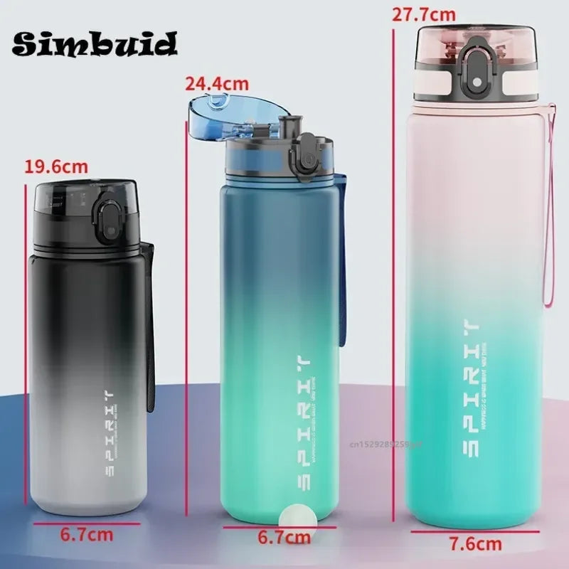 HydraFlow 1L Sports Water Bottle Leakproof Portable Gym Travel Drinking Jug