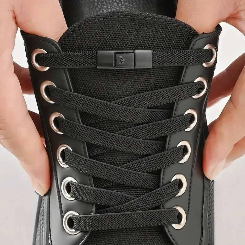 8MM No-Tie Elastic Shoe Laces with Press Lock – Widened Flat Design for Kids & Adults