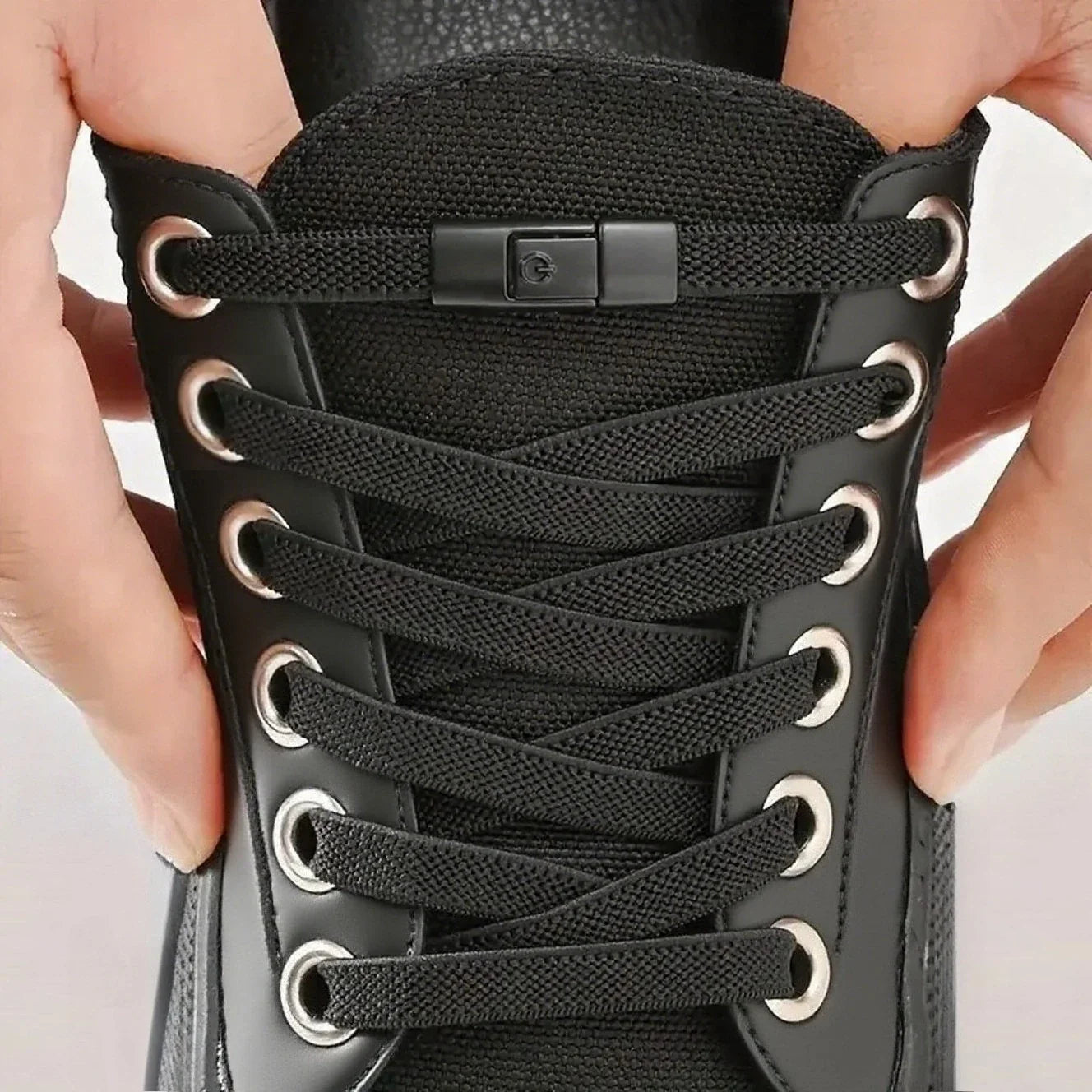 8MM No-Tie Elastic Shoe Laces with Press Lock – Widened Flat Design for Kids & Adults