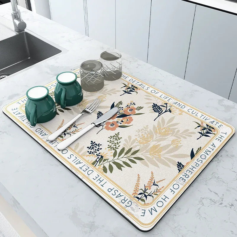 Super Absorbent Kitchen & Dish Drying Mat