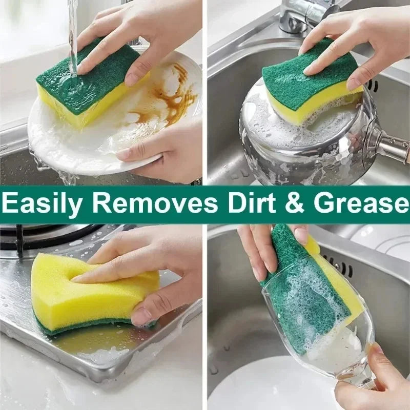 Magic Cleaning Sponge Double Sided Kitchen Scrubber Pads