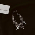 4pcs Bracelet Suit Fashion Green Grandmother Diamond Stretch Bracelet Women's Set