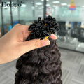 K Tips Hair Extensions For Women Burmese Curly Hair Bundles Human Hair Natural Black Flat Tips Extensions Vietnamese Bulk Hair