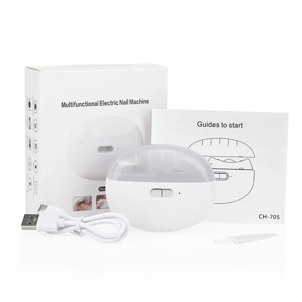 Electric Nail Clipper & Polisher with Light