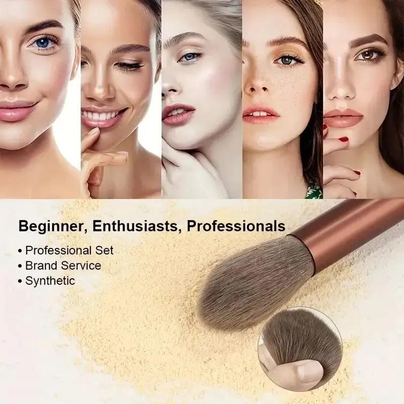 Professional 13–16Pcs Makeup Brush Set with Bag