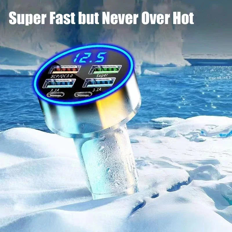 USB C Car Charger 60W PD 3.0 – Dual Port Fast Charging
