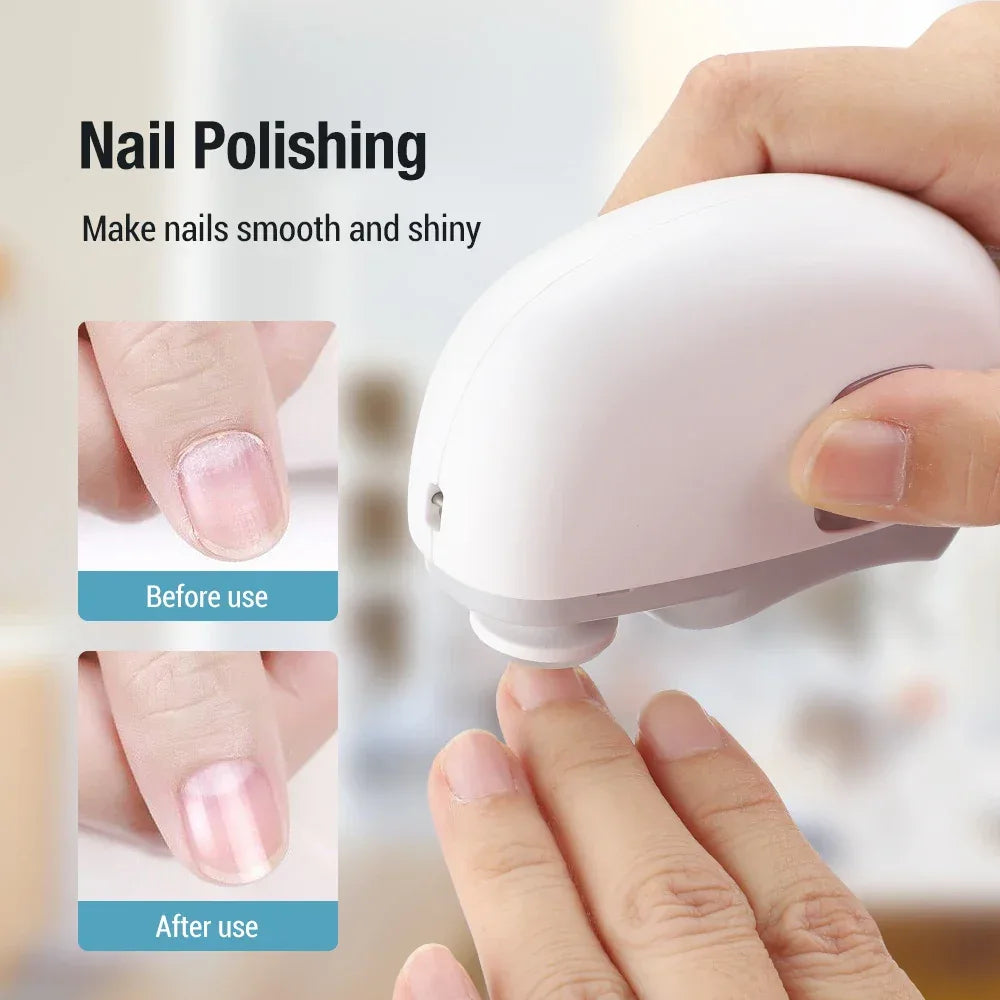 Electric Nail Clipper & Polisher with Light