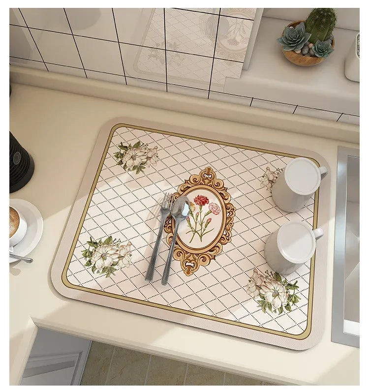 Super Absorbent Kitchen & Dish Drying Mat