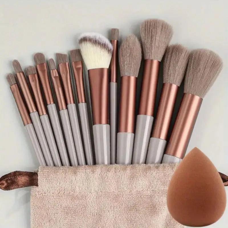 Professional 13–16Pcs Makeup Brush Set with Bag