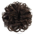 Newmi 100% Real Human Hair Bun Extensions Ponytail Updo Curly Chignon for Women Natural Black Ponytail Extension