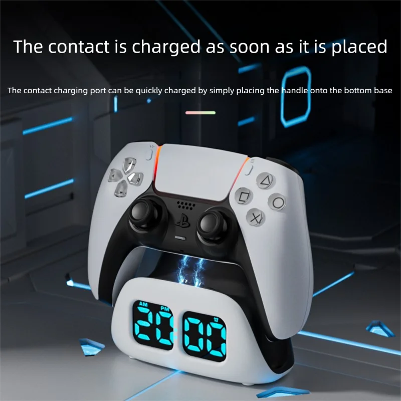 Aolion For PS5 Controller Base Charging Clock Wireless Fast Charging Desktop Storage For PlayStation Edge Elite Game Accessories