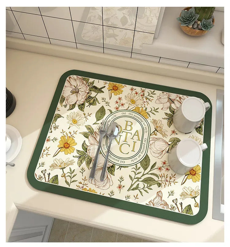 Super Absorbent Kitchen & Dish Drying Mat