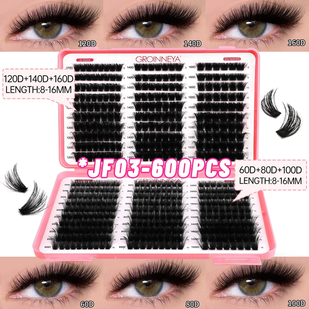 DIY Lash Cluster Extensions Fluffy Cat Eye Set