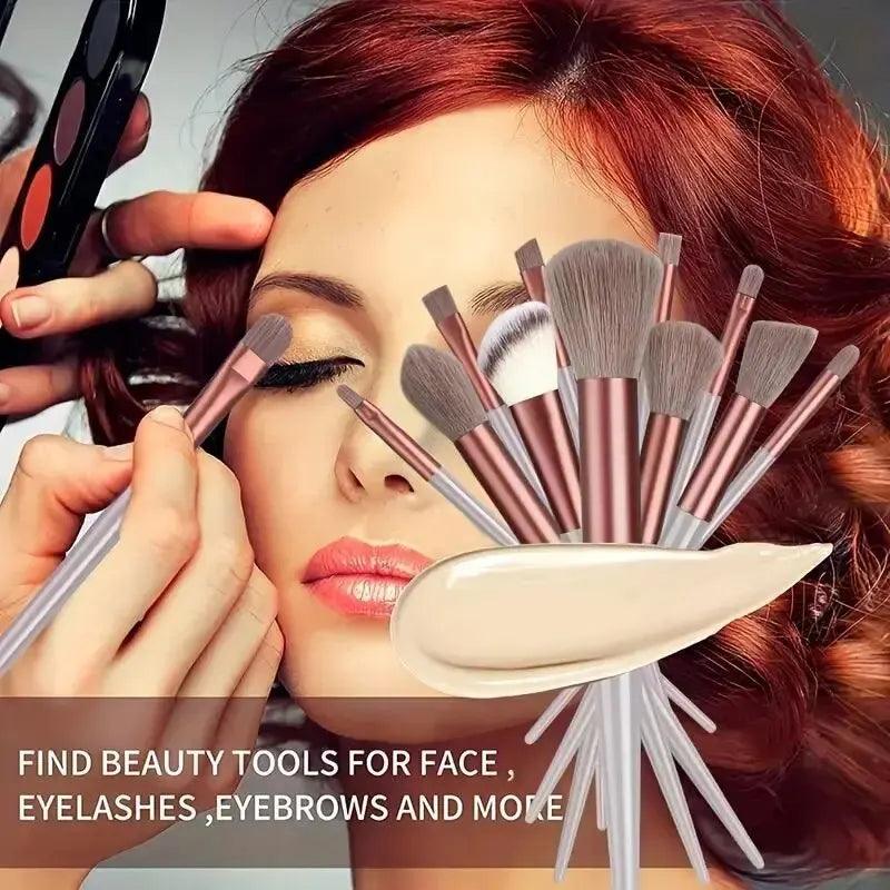 Professional 13–16Pcs Makeup Brush Set with Bag