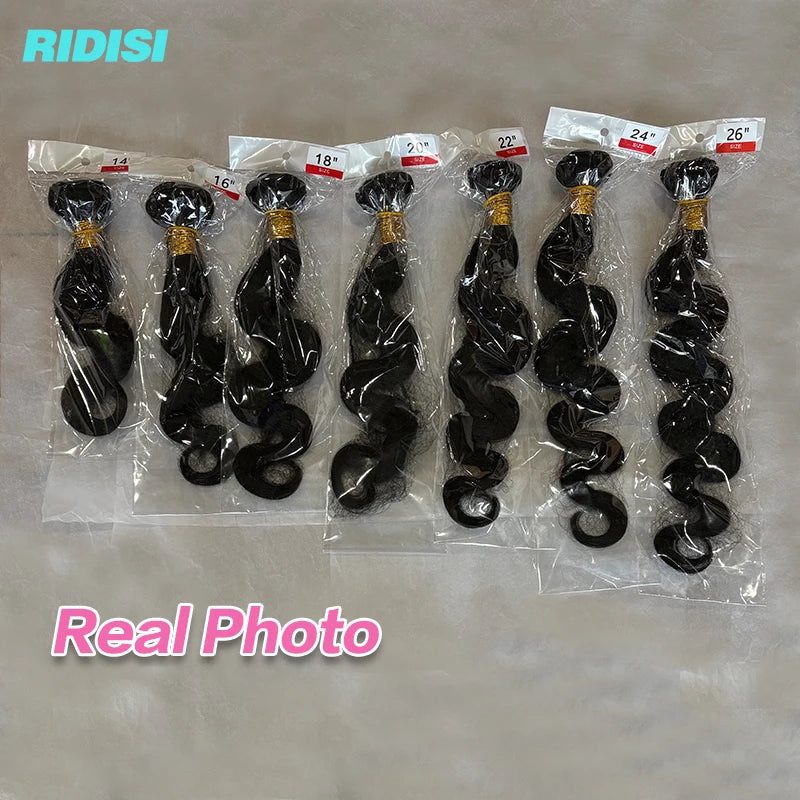 Natural Color Body Wave Bundles Human Hair 22 24 26 Inch Brazilian Virgin Hair 3/4 Bundles Human Hair Extensions For Women